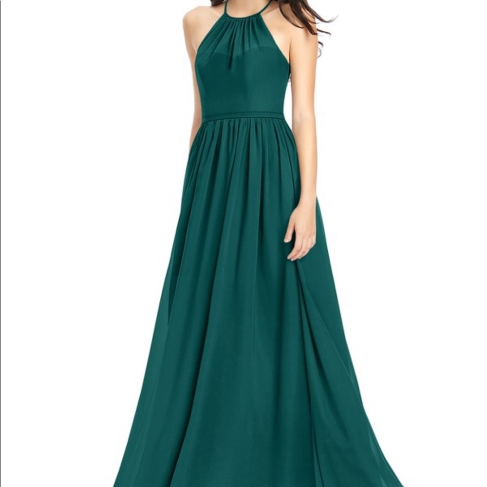 Azazie Peacock Green Kailynn Dress